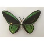 BREVETE: A massive silver gilt large butterfly win