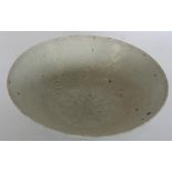A Chinese porcelain conical shaped bowl, the interi