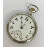 A gent's Hamilton pocket watch with white enamelle