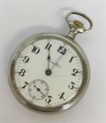 A gent's Hamilton pocket watch with white enamelle