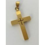 A heavy 22 carat gold cross with lop top. Approx.