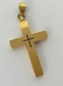 A heavy 22 carat gold cross with lop top. Approx.