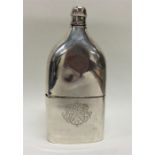 A good large Georgian travelling hip flask with gi