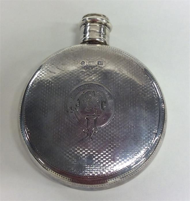 A Victorian cylindrical silver hip flask with scre - Image 2 of 2