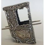 A small embossed silver model of a Sedan chair. Lo