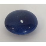 A Chinese powder blue porcelain circular cosmetic