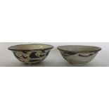 A Chinese Cizhou pottery bowl painted in dark and