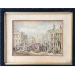 Two framed and glazed pictures of London scenes, o
