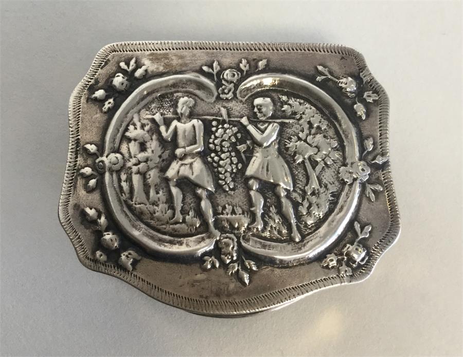A fancy Continental silver box depicting a Jewish - Image 3 of 3
