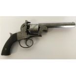 A good Antique iron pin-fire revolver with texture