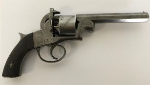 A good Antique iron pin-fire revolver with texture