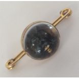 A large hallmarked 15 carat Essex crystal brooch d