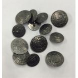 Two sets of Antique silver buttons in the form of