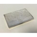 A rare Georgian silver rectangular paintbox with f