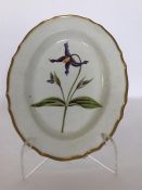 An 18th Century Derby oval porcelain dish painted