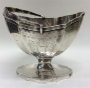 A Georgian silver swing-handled basket with cut co