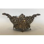 A good quality silver gilt sweet dish decorated wi