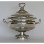 PAUL STORR: A fine quality round silver soup turee