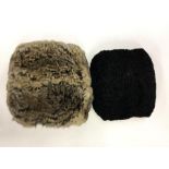 A fur muff together with one other. Est. £20 - £30