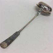 A good quality German silver punch ladle with cres