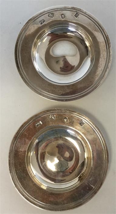 A pair of small silver Armada dishes of typical de - Image 2 of 2