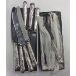 A set of six Kings' pattern silver table knives to