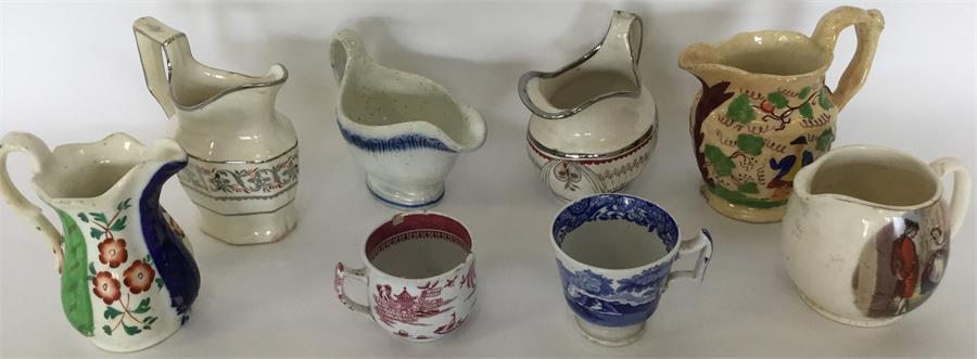An English pearlware blue and white sauce boat, meas - Image 2 of 3