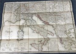 MAP: "Carta Novissima Della Italia Colle Poste Sig