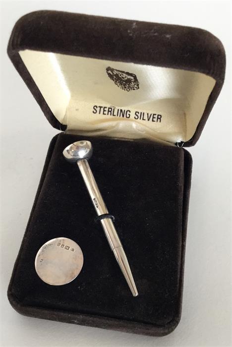 A novelty silver pencil in the form of a golf tee - Image 2 of 2