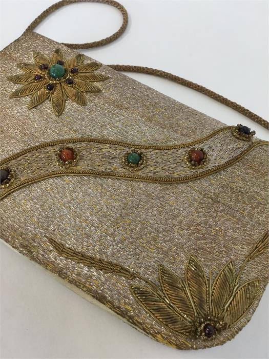 An Indian handmade evening bag together with an EP - Image 2 of 2