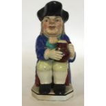 A Staffordshire Enoch Wood toby jug modelled as a