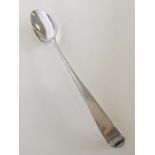 A good quality silver feather edged basting spoon