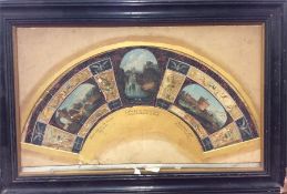 An unusual hand painted Italian picture of semicir