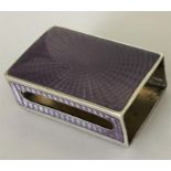 A good silver and purple enamel match case. 925 st