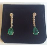 A good pair of emerald and diamond drop earrings i