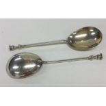 A good pair of Georgian-style seal top spoons with