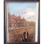 A framed and glazed Chelsea street scene depicting