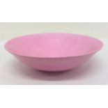 A bright pink-ground fine porcelain bowl. Approx.