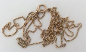 A heavy 15 carat double-guard chain with ring clas