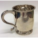 A heavy Edwardian silver half pint tankard of tape