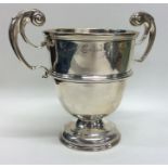 DUBLIN: A Georgian Irish silver trophy cup with sc