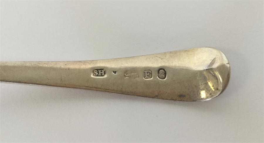 A Georgian silver OE sifter ladle with pierced bow - Image 2 of 2