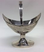 A rare Georgian silver sugar bowl with bright cut