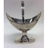 A rare Georgian silver sugar bowl with bright cut