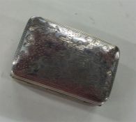 A Georgian bright cut silver vinaigrette with hing