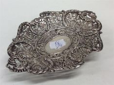 A good quality Chinese silver dish decorated with