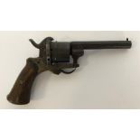 An Antique pin-fire revolver. Est. £40 - £60.