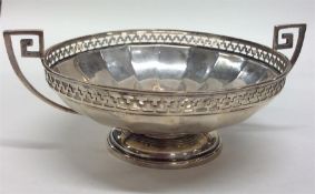 A small shallow sweet dish with pierced decoration