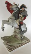 A large porcelain equestrian figure modelled as N