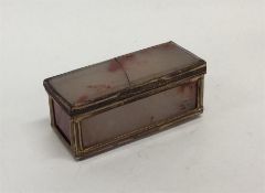 A small rectangular gilt and banded agate hinged t